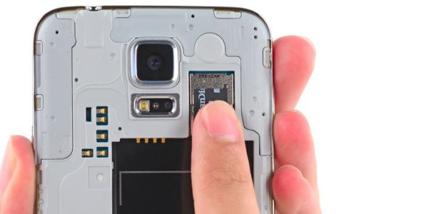 Reparação do leitor de cartões microSD Samsung Galaxy S5
