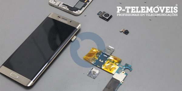 Samsung Galaxy S6 Edge + Leitor de cartão SIM danificado